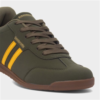 Tackle Mens Khaki Lace Up Trainer
