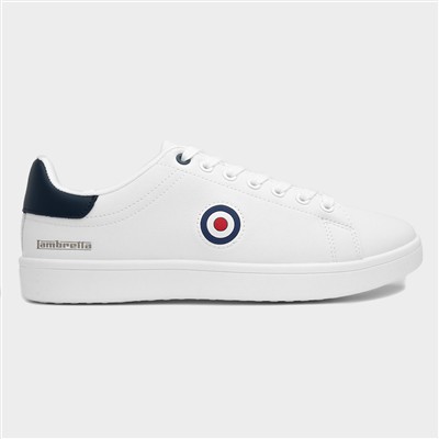 Pinball Mens White Casual Trainer