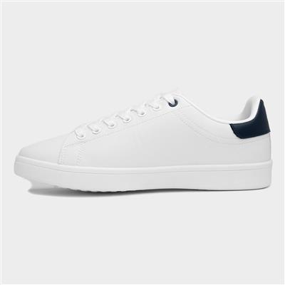 Pinball Mens White Casual Trainer
