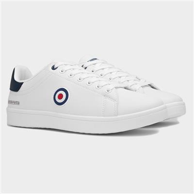 Pinball Mens White Casual Trainer