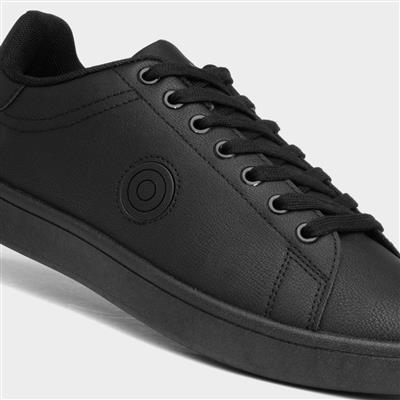 Pinball Mens Black Lace Up Trainer