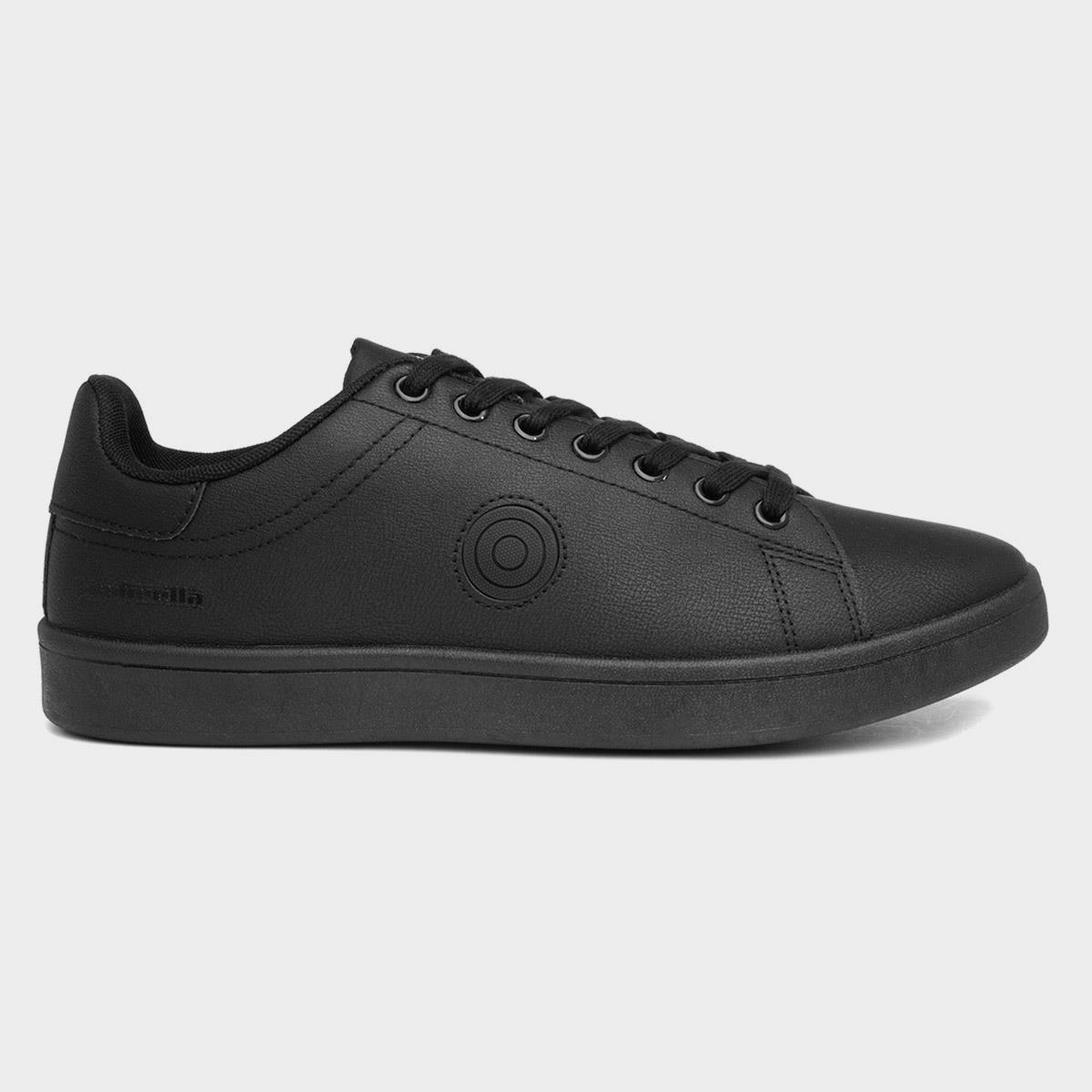 Pinball Mens Black Lace Up Trainer
