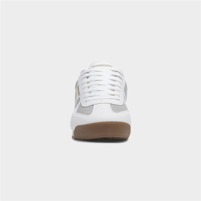 Diego Mens White Lace Up Trainer