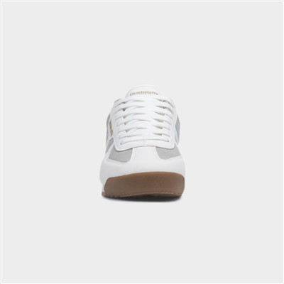 Diego Mens White Lace Up Trainer