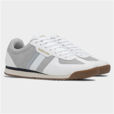 Diego Mens White Lace Up Trainer