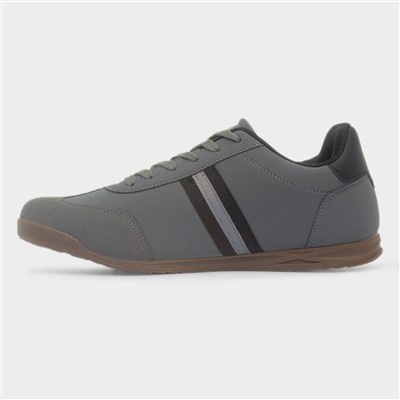 Tackle Mens Charcoal Lace Up Trainer