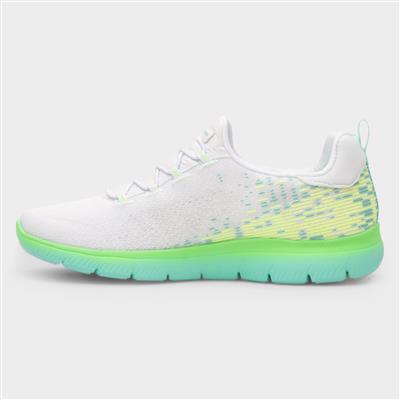 Summits Womens White and Green Trainer
