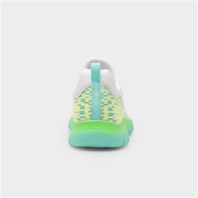 Summits Womens White and Green Trainer