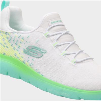 Summits Womens White and Green Trainer