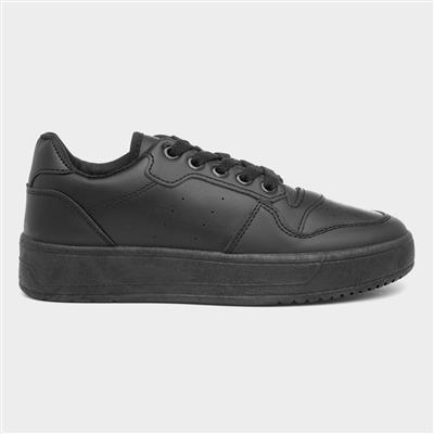 Oslo Womens Black Lace Up Trainer