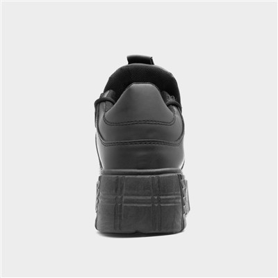 Char Womens Black Chunky Trainer