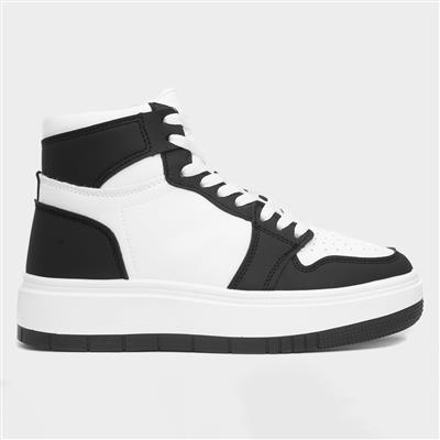 Daphne Womens Black Hi Top Trainer