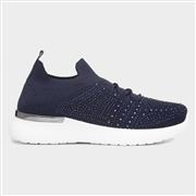 Lotus Antibes Womens Navy Diamante Casual Shoe (Click For Details)