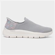 Skechers Slip Ins Go Walk Womens Grey Trainer (Click For Details)