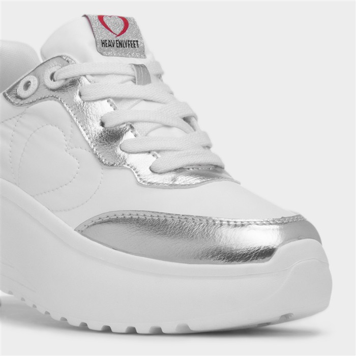 Peace Womens White Chunky Trainer