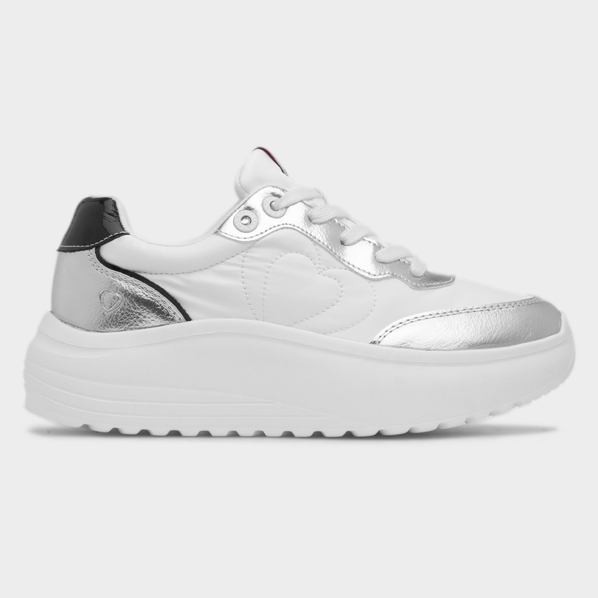 Peace Womens White Chunky Trainer