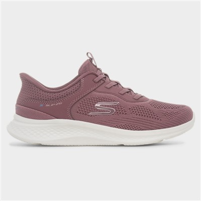 Slip Ins Womens Purple Knitted Trainer