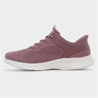 Slip Ins Womens Purple Knitted Trainer