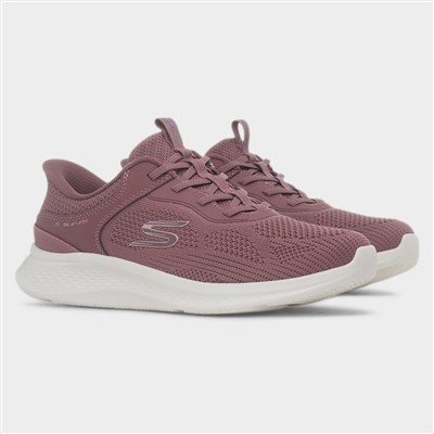 Slip Ins Womens Purple Knitted Trainer