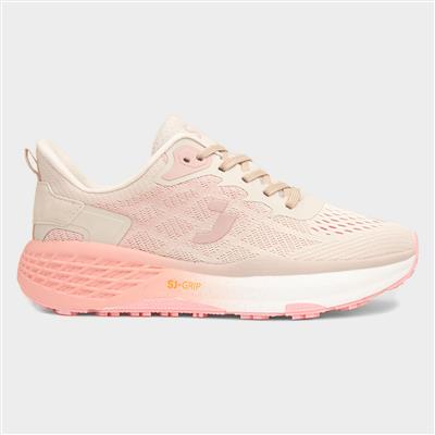 Athleisure Womens Beige Lace Up Trainer