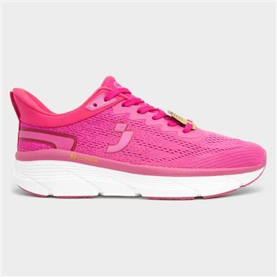 Athleisure Womens Fuchsia Lace Up Trainer