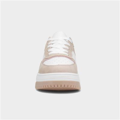 Gemma Womens White & Nude Chunky Trainer