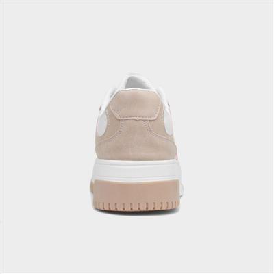 Gemma Womens White & Nude Chunky Trainer