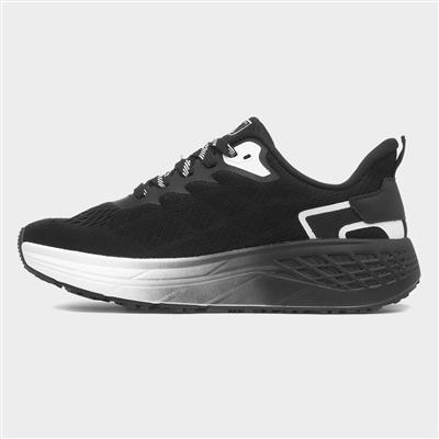 Womens Black Lace Up Trainer