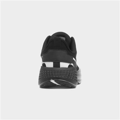 Womens Black Lace Up Trainer