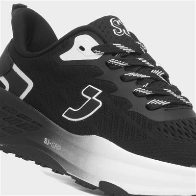 Womens Black Lace Up Trainer