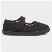XL Girls Black Plimsolls Shoes (Click For Details)