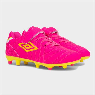 Speciali Liga Jnr Kids Pink Football Boot