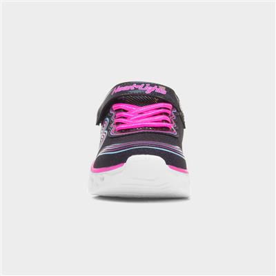 Retro Hearts Kids Light Up Trainers