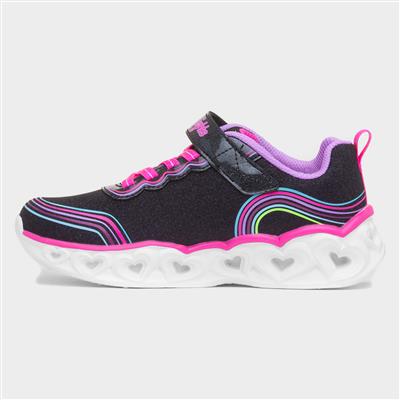 Retro Hearts Kids Light Up Trainers