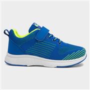 XL Kids Blue and Lime Green Knitted Trainer (Click For Details)