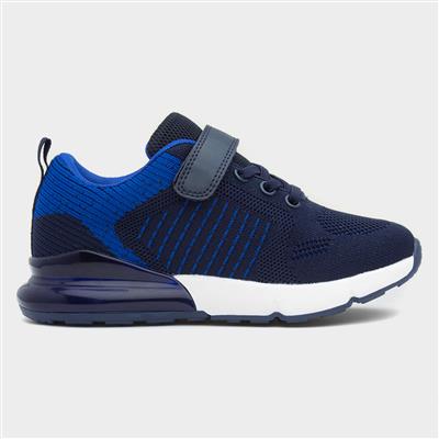 Kids Blue Knitted Trainer