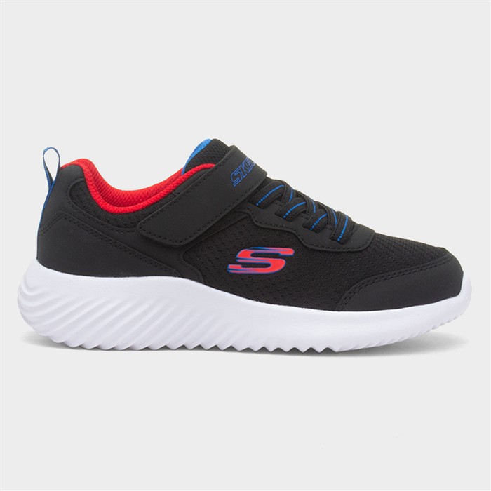 Bounder Kids Black Easy Fasten Trainer