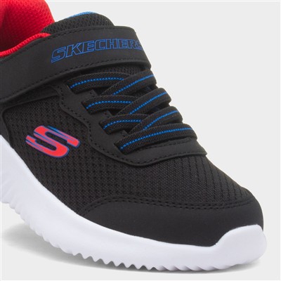 Bounder Kids Black Easy Fasten Trainer