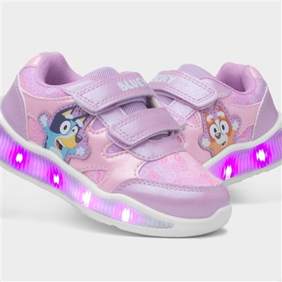 Kids Lilac Light Up Trainer