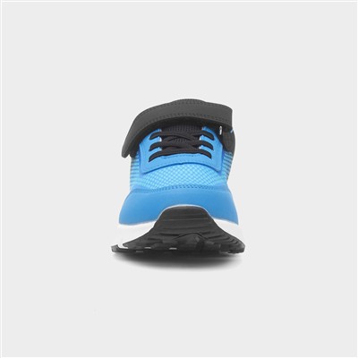 Kids Blue & Black Easy Fasten Trainers