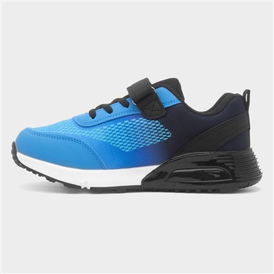 Kids Blue & Black Easy Fasten Trainers