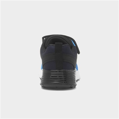 Kids Blue & Black Easy Fasten Trainers