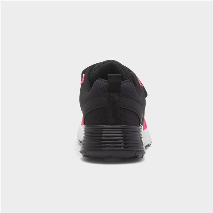 Girls Pink & Black Easy Fasten Trainer