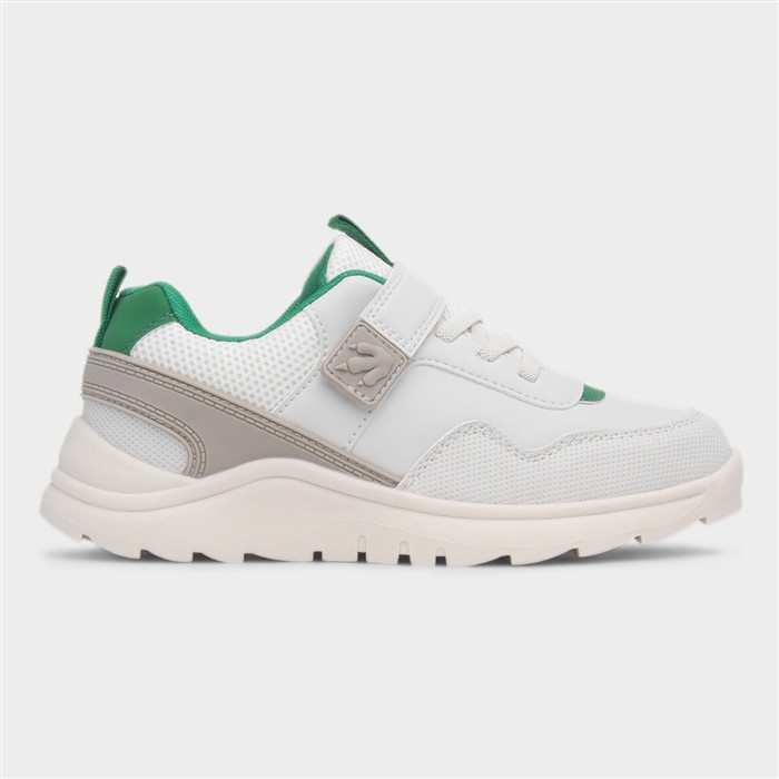 Beaumont Kids White & Green Trainer