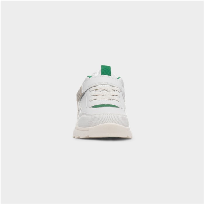 Beaumont Kids White & Green Trainer