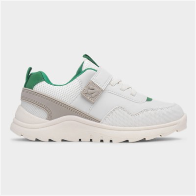 Beaumont Kids White & Green Trainer