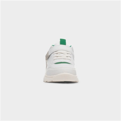 Beaumont Kids White & Green Trainer