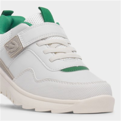 Beaumont Kids White & Green Trainer