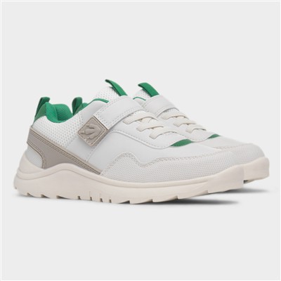 Beaumont Kids White & Green Trainer