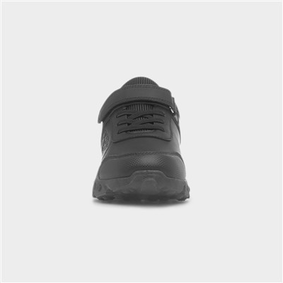 Kids Black Easy Fasten Chunky Trainers